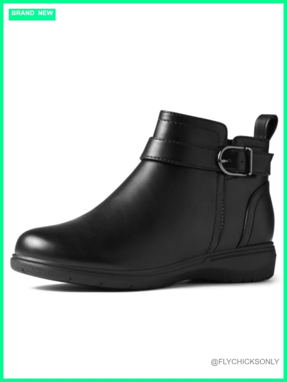 Womens Ankle Boots Flat Faux Leather Booties Low Heel Round Toe